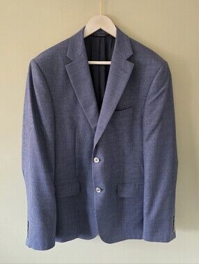 Saville Row Gold 42R Old Money Modern Academia Workwear Formal Geoprint Blazer